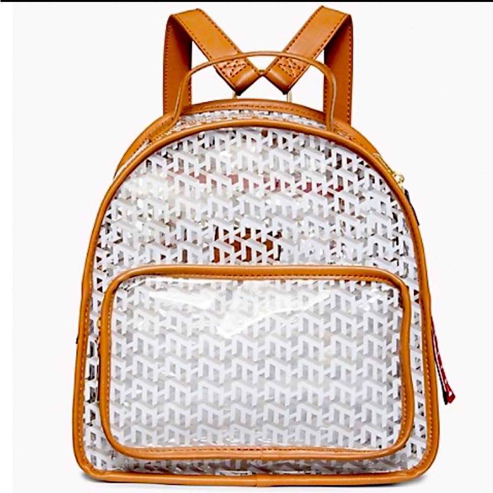 NWOT Tommy Hilfiger monogram transparent backpack